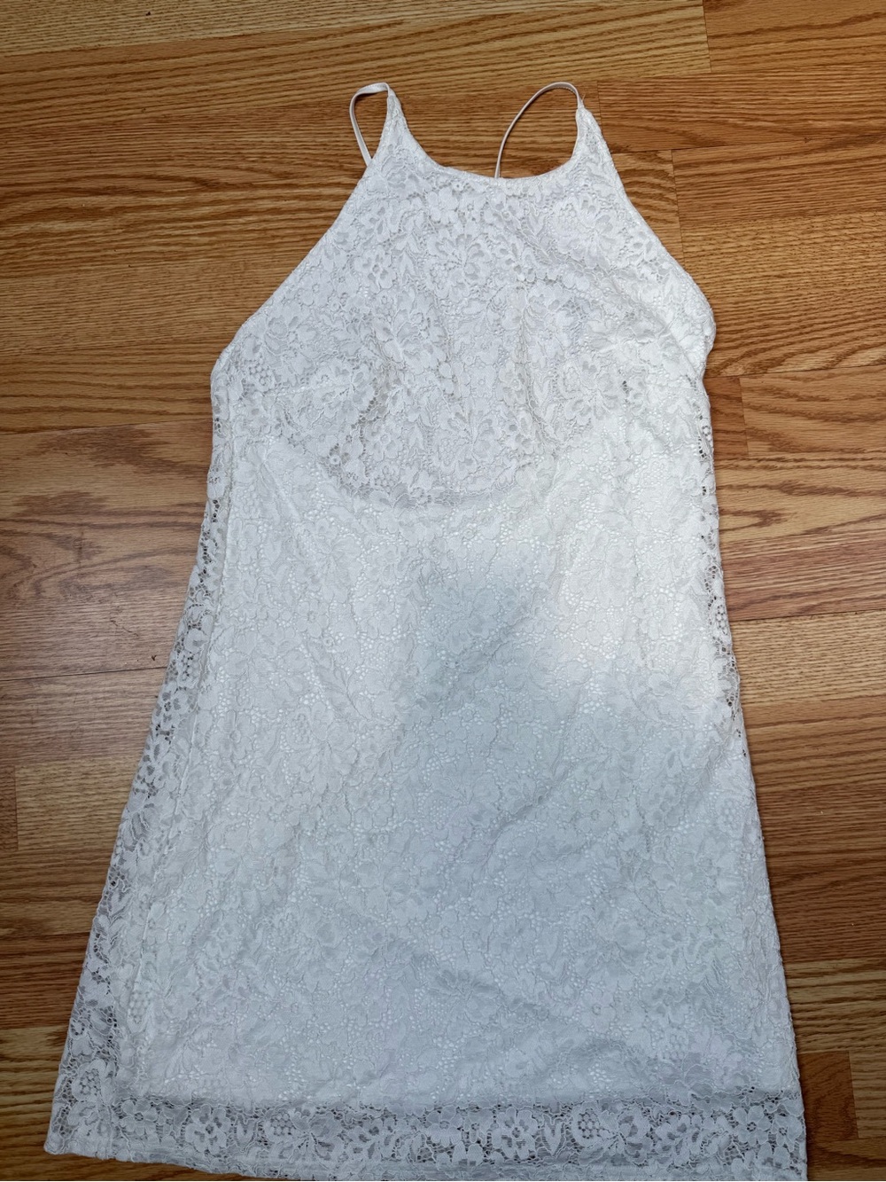 A New Day White Lace Mini Dress L NWT